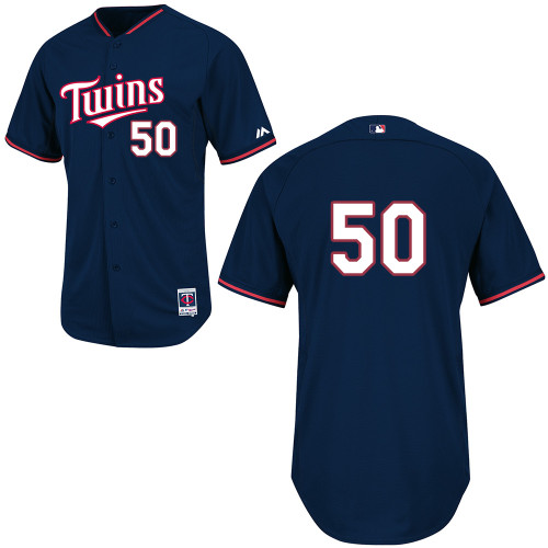 Casey Fien #50 MLB Jersey-Minnesota Twins Men's Authentic 2014 Cool Base BP Baseball Jersey